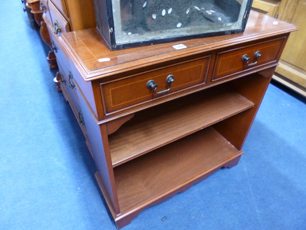 A SMALL MAHOGANY BOOKCASE with drawers