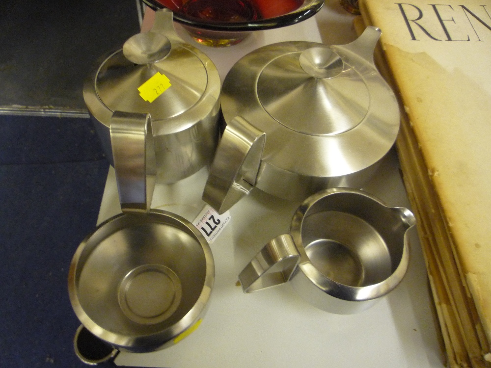 Robert Welch for Old Hall, a four piece Alveston stainless steel teaset (4)