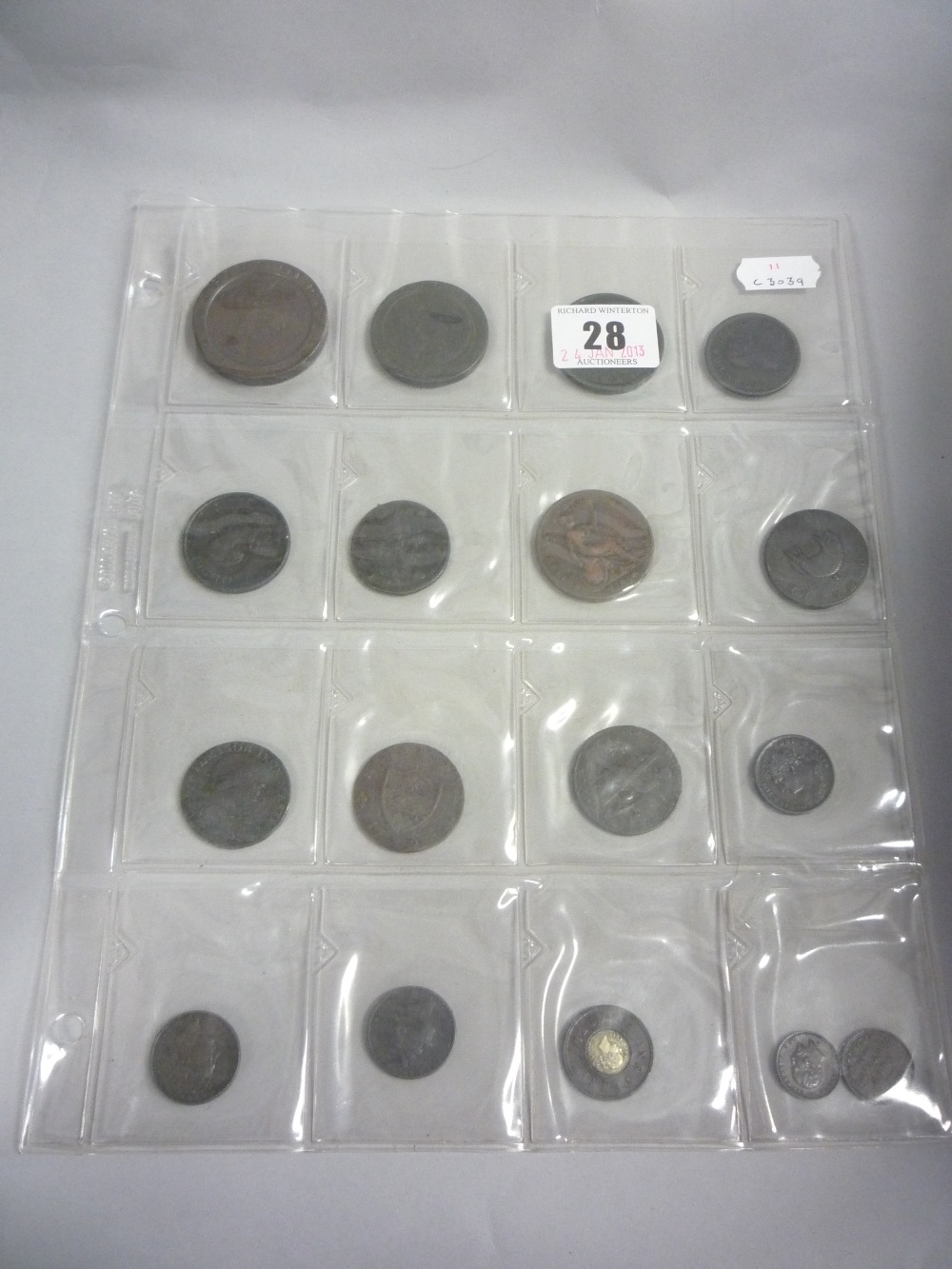 A group of British copper coins including Cartwheel twopence 1797, Penny 1797, 1807, 1853, Halfpenny