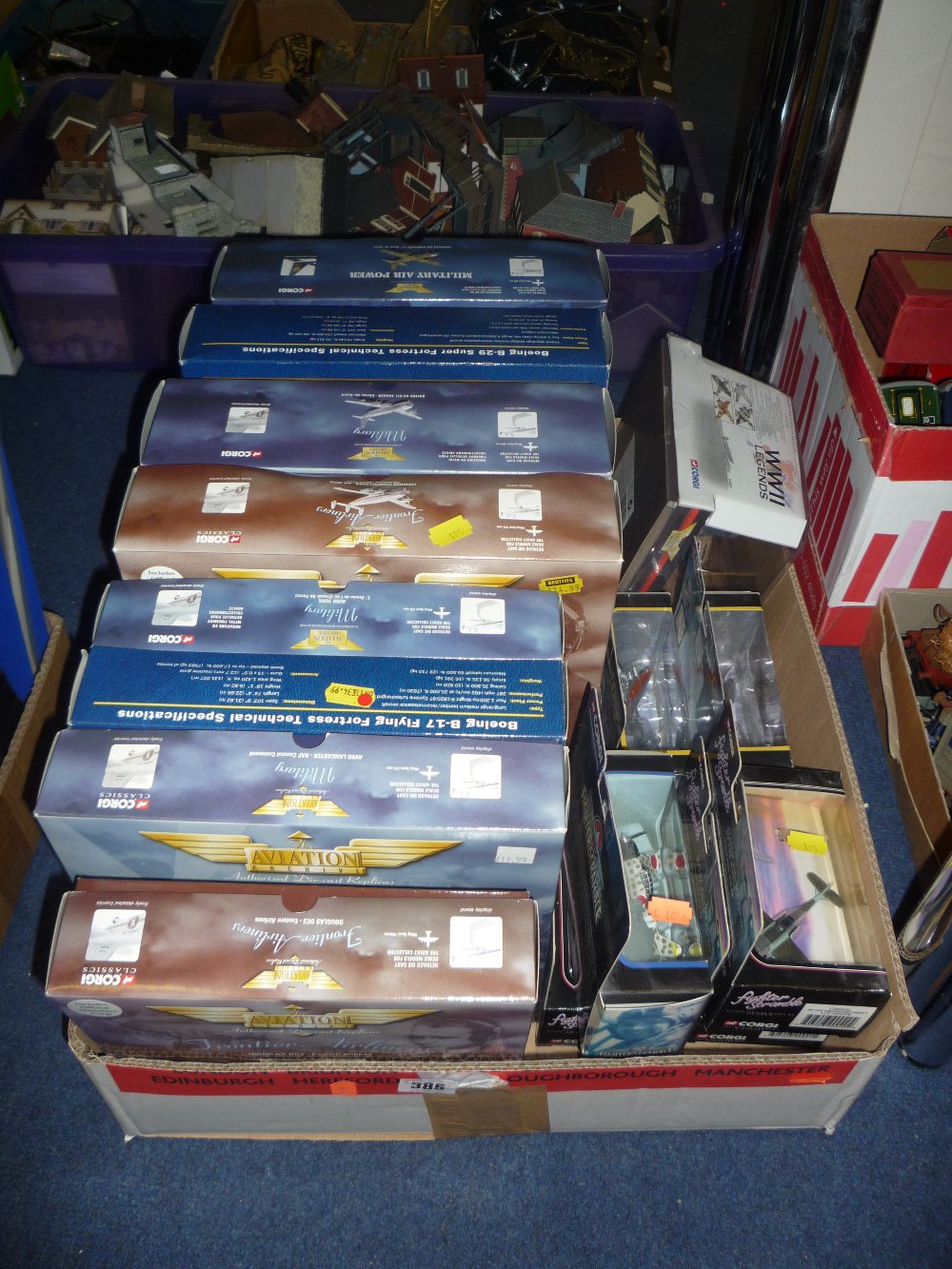 Various boxed Corgi die-cast areoplanes