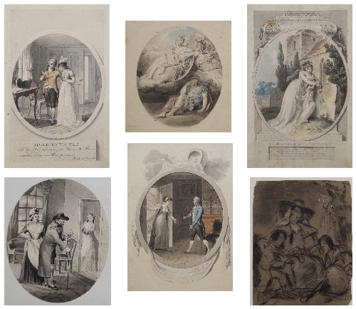 A late 19th Century Scrap Album, containing a number of watercolours and drawings by different