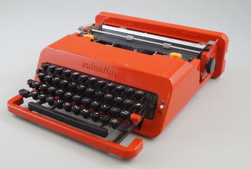 Ettore Sottsass, Italian, 1917-2007, a Valentine portable typewriter for Olivetti, of red design and