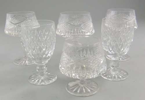 A quantity of miscellaneous drinking glasses to include cut glass sherry glasses, brandy glasses and