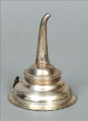 A George III silver wine funnel, hallmarked London 1796, maker`s mark of SG ?W Of typical form, with