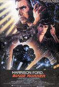 Blade Runner, Warner Brothers 1982, US one sheet poster Version 3, "odd NSS version", rolled, art by