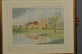 VICTOR COVERLEY-PRICE (1901-1988) British Stokesby Castle Watercolour Signed and dated 1953 36.5 x