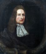 ENGLISH SCHOOL (17th/18th century) Portrait of a gentleman, wearing a lace cravat Oil on canvas 63.5