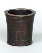 An 18th century fine quality Chinese carved bamboo libation cup Carved with calligraphic decoration.