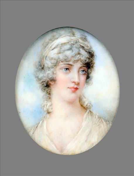 ENGLISH SCHOOL (19th century) Portrait Miniature of Lady Catherine Wallace Watercolour on ivory