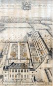 ENGLISH SCHOOL (18th century) The House and Garden of Thomas Fuller MD at Sevenoake Engraving