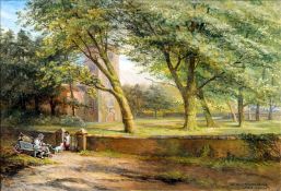 ELLEN VERNON (19th/20th century) British S.S. Mary & Margaret Church, Castle Bromwich Watercolour