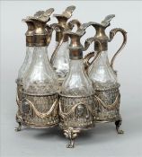 A William IV silver cruet stand, hallmarked London 1836, maker`s mark of Robert Garrard The five