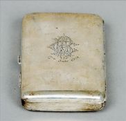 A Victorian silver cigar case, hallmarked Birmingham 1899, maker`s mark of E & Co. Limited Of