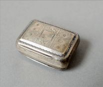 A George III silver vinaigrette, probably hallmarked London 1813, maker`s mark of SA The hinged