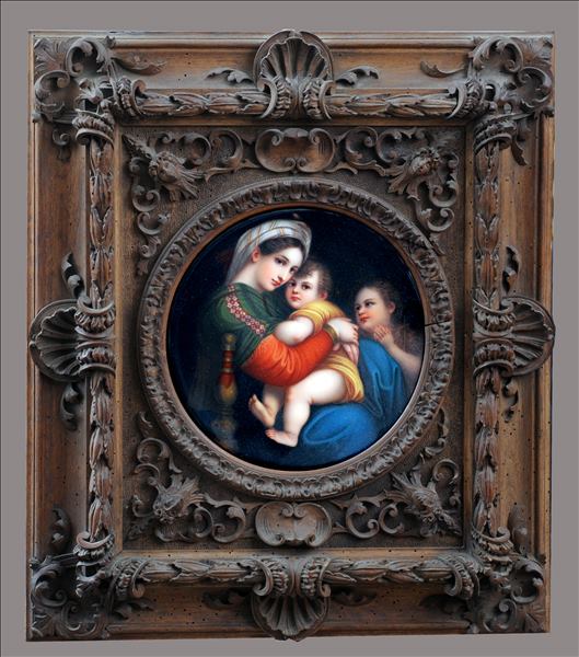 A 19th century Continental porcelain plaque, painted after RAFFAELLO SAMZIO DA URBINO (known as