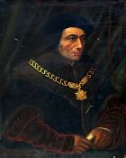 ENGLISH SCHOOL (16th century style) Portrait of a Mayor, in traditional costume Oil on canvas 58 x