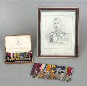 A Great War, Middle East and Waziristan OBE, MID, Campaign and Jubilee miniature Mess Dress Medal