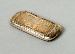 A Victorian silver snuff box, hallmarked Chester 1899, maker`s mark of SI Limited Of rounded