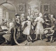 After WILLIAM HOGARTH (1697-1764) British The Rake`s Progress, plates I to VIII Plate VII