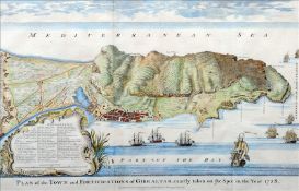 ISAAC BASIRE (1704-1768) British Plan of the Town and Fortifications of Gibraltar, exactly taken