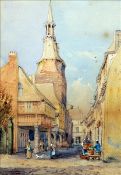 Manner of SAMUEL PROUT (1783-1852) British North European Continental Street Scenes Watercolours