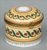 Le Tallec for Tiffany & Co. Private Stock, a hand painted trinket box and cover Blue painted mark