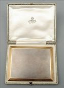 A George V Asprey`s Patent silver cigarette case, hallmarked London 1934 In original Asprey`s box.