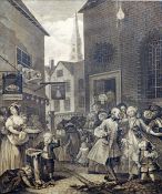 After WILLIAM HOGARTH (1697-1764) British Four Times of The Day, plates I to IV Originally published