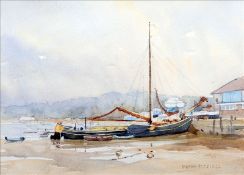 *AR WINTON ALDRIDGE (1906-1997) British Harbour Scene Watercolour Signed 37 x 27 cms, framed and