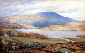 LEONARD MARLBOROUGH POWELL (flourished 1882-1903) British Loch Knockie, Inverness Watercolour Signed
