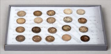 Twenty various silver crowns Including four George III, two George IV, two young head Victoria`s,
