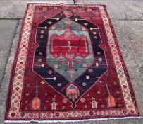 A Luri wool rug 200 x 137 cms.