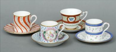 Le Tallec for Tiffany & Co. Private Stock, a hand painted cabinet tea cup and saucer Blue painted