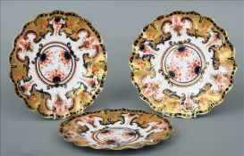 A set of twelve late 19th century Royal Crown Derby plates, pattern number 3696 Decorated in the