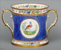 A large 19th century Copeland Spode loving cup The exterior and interior top rims decorated with