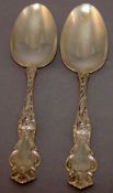 A pair of American Sterling silver tablespoons, hallmarked Sterling, maker’s mark of R. Wallace &