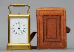 A 19th century French repeating carriage clock by Drocourt and retailed by Le Roy & Fils, Paris