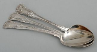 A set of three George III silver Kings pattern tablespoons, hallmarked London 1777, maker’s mark