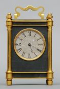 A late 19th/early 20th century bronze cased carriage clock by Brockbanks & Atkins, London The