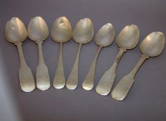 Four George IV Scottish silver tablespoons, hallmarked Edinburgh 1824, maker’s mark of Alexander