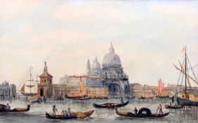 JAMES HOLLAND (1800-1870) British The Santa Maria Della Salute, viewed from across the Grand Canal