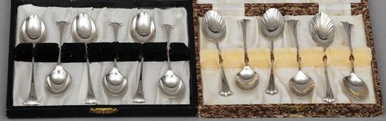 A set of six Onslow pattern Victorian silver teaspoons, hallmarked London 1888, maker’s mark of