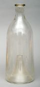 A 19th century blown glass fish trap Of bottle form. 38 cms high.Generally in good condition,