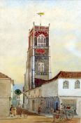 ENGLISH SCHOOL (19th century) Dial Lane and St. Lawrence’s Church, Ipswich Watercolour 30.5 x 47