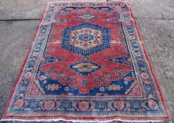 A Veis wool rug 200 x 135 cms.