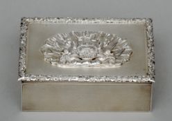A Victorian silver table snuff box, hallmarked London 1866, maker’s mark of EB & JB With allover