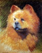 FAITH KENWORTHY-BROWNE (19th/20th century) British Portrait of a Chow Pastel Signed 33 x 43
