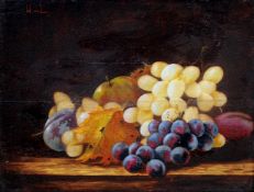 W. VAN ELL (19th century) Continental Still Life of Fruit Oil on board Signed with initials 30.5 x