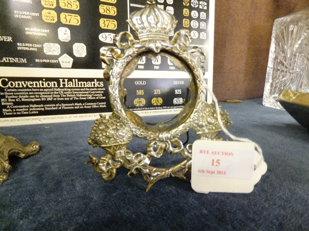 A sterling silver frame