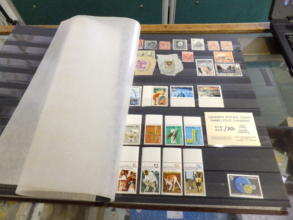 A stock book of British, commonwealth and world stamps